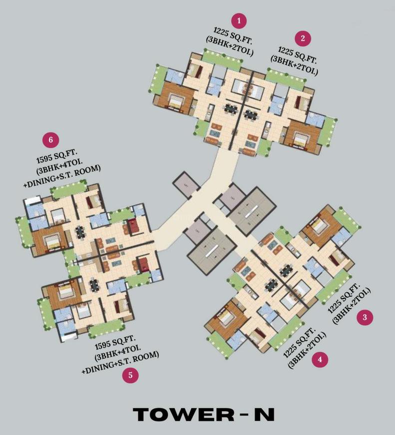 Ajnara Le Garden Phase 3 Tower K L M & N - Image 19