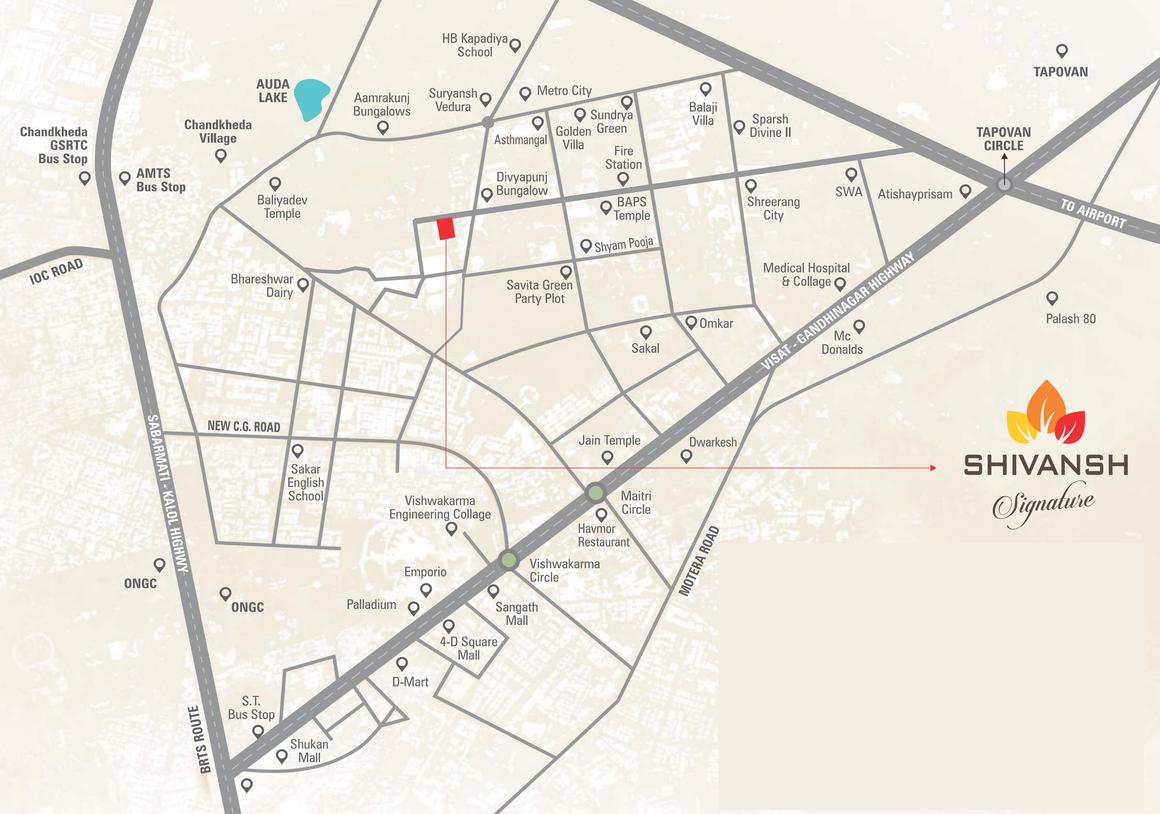 Auda Tp Scheme Map Download Sk Shivansh Signature In Chandkheda, Ahmedabad - Price, Reviews & Floor Plan