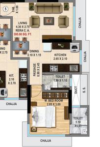 1 BHK फ़्लैट