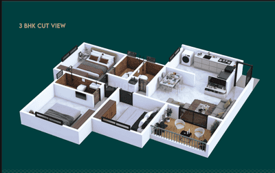 1243 Sqft BHK Flat for sale in Shree Mithila Harmony Chikhali