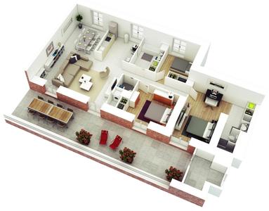 Gallery Cover Image of 1100 Sq.ft 2 BHK Apartment for buy in Frazer Town for 4000000