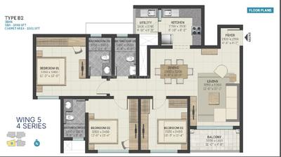 3 BHK अपार्टमेंट