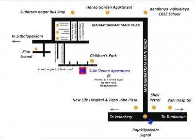 Gallery Cover Image of 1085 Sq.ft 3 BHK Apartment for buy in SUN Sienna, Madambakkam for 5940000