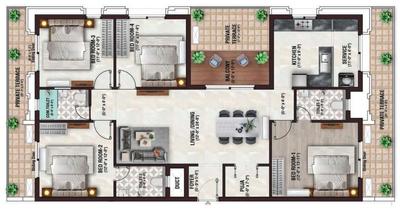 BHK 1949 Sqft Flat for sale at Iyyappanthangal, Chennai West
