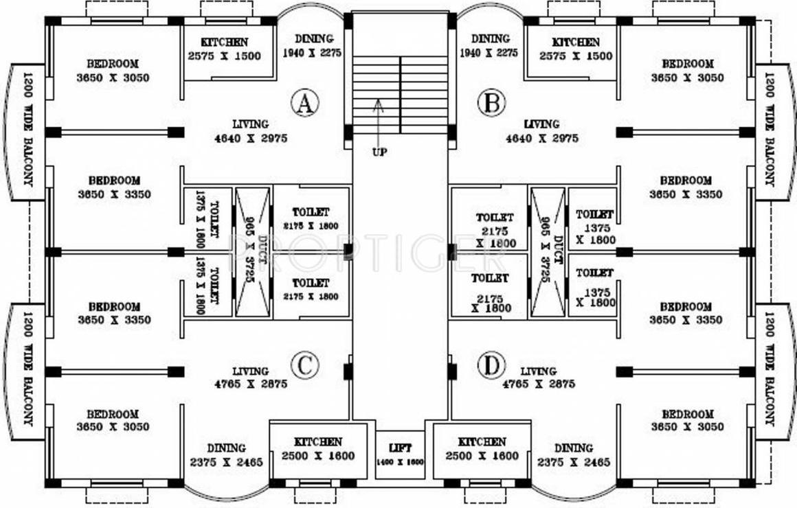 Floor Plan Floor Plan Image of 925 Sq.ft 1 BHK Apartment for buy in Arrah Kalinagar for 1480000