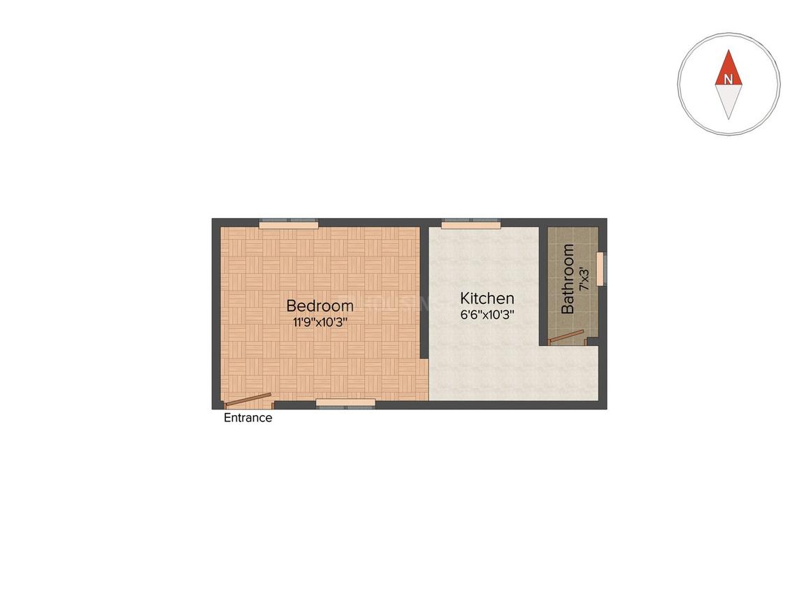 Floor Plan Floor Plan Image of 200 Sq.ft 1 RK Apartment for buy in Ramchandrapur for 1700000