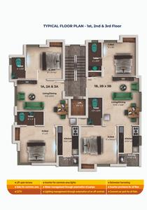 BHK 840 Sqft Flat for sale at Adambakkam, Chennai South