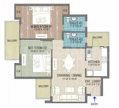 2 BHK अपार्टमेंट