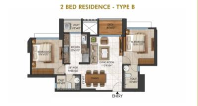 2 BHK फ़्लैट