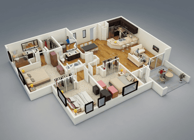 Gallery Cover Image of 1150 Sq.ft 2 BHK Apartment for buy in Vasanth Nagar for 3900000