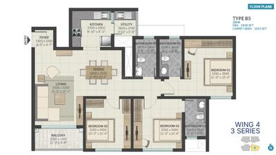 3 BHK अपार्टमेंट