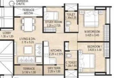2 BHK अपार्टमेंट