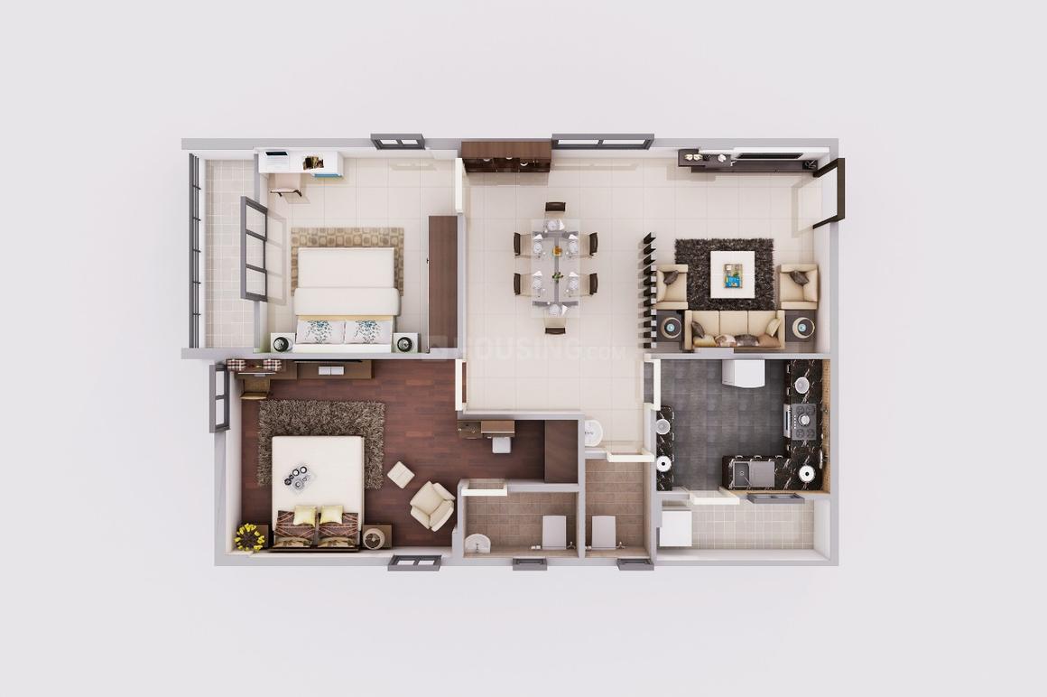 Floor Plan Floor Plan Image of 1210 Sq.ft 2 BHK Apartment for buy in Isnapur for 4232000
