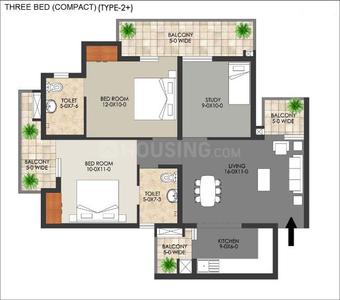 3 BHK अपार्टमेंट