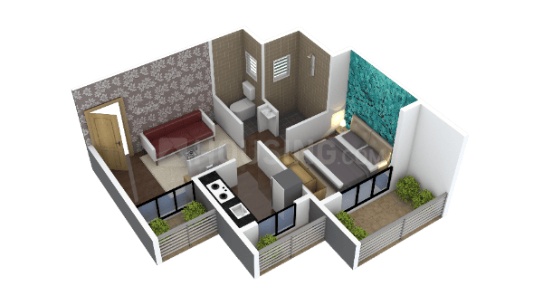 Floor Plan Floor Plan Image of 525 Sq.ft 1 BHK Independent Floor for buy in Badlapur West for 2047500