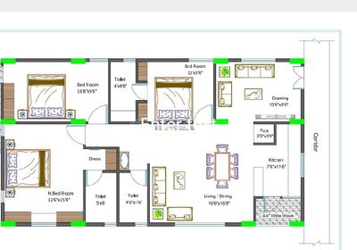Gallery Cover Image of 1590 Sq.ft 3 BHK Apartment for buy in Habsiguda for 10350000