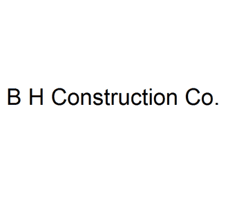 B H Construction Co. logo