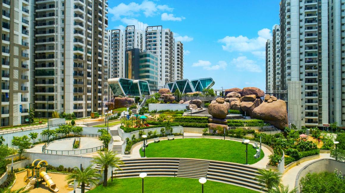Cybercity Rainbow Vistas Rock Garden in Borabanda, North Hyderabad