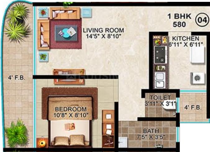 1 BHK Apartment