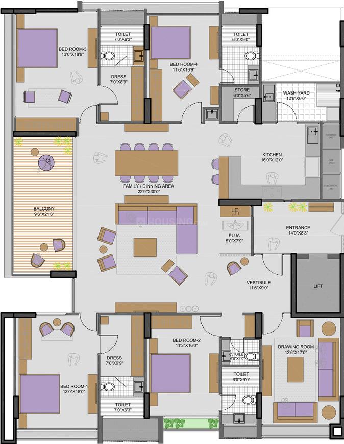 4 BHK Apartment