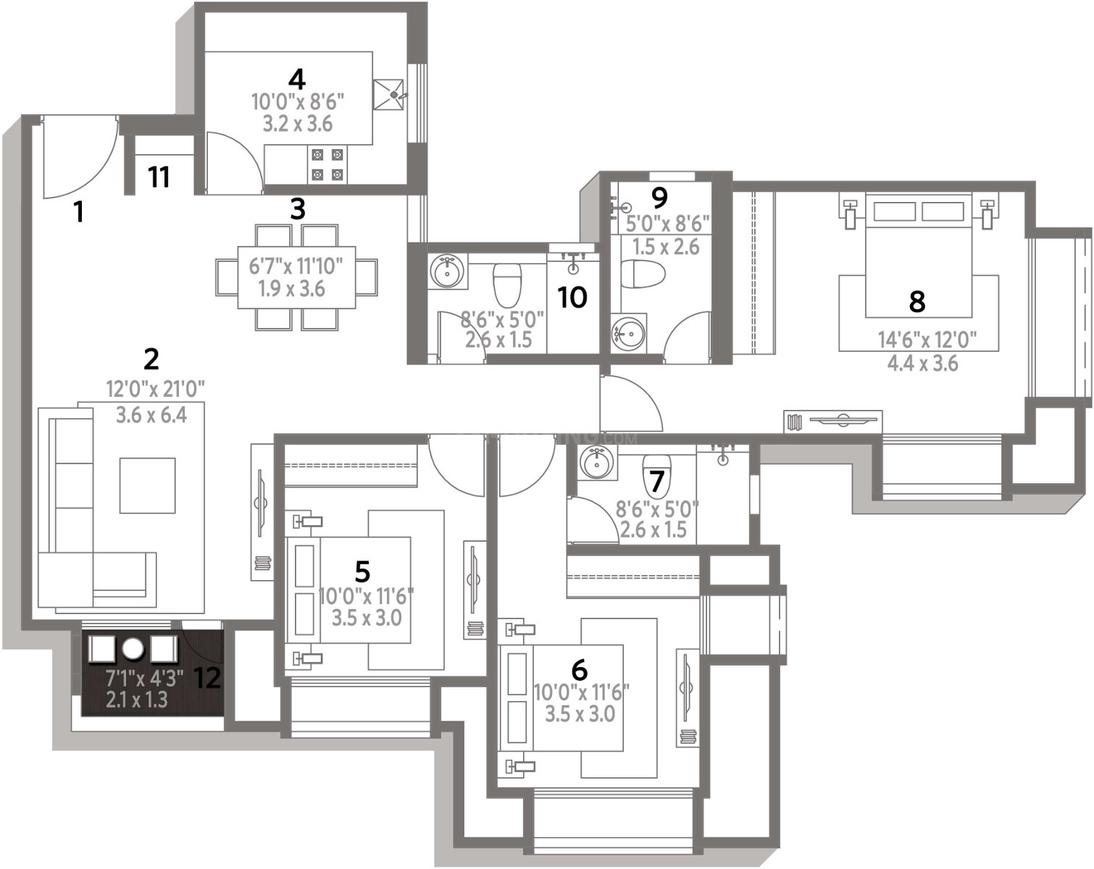 3 BHK Apartment