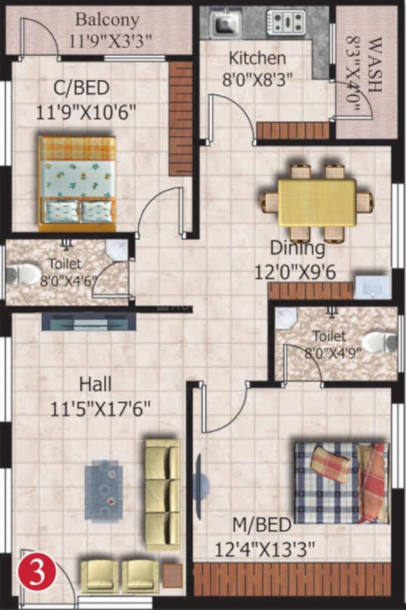 Ganesh Grand Floor Plan Kedareswar Pet, Krishna