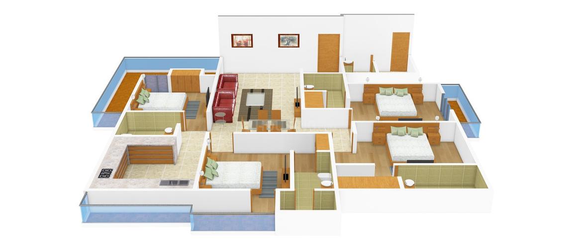 Op Chains The Luxe Paradiise In Tajganj Agra By Housings 4 Bhk Apartment