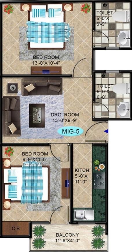 Brown Brick Green View Apartment - Image 4