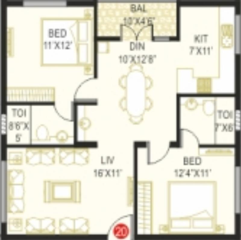 2 BHK Apartment