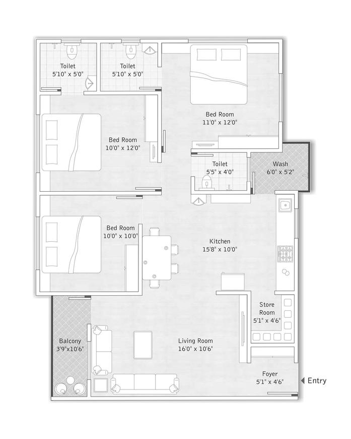 3 BHK Apartment