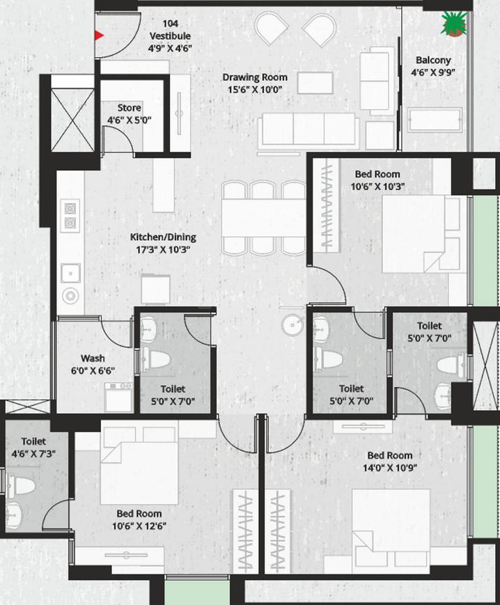 3 BHK Apartment