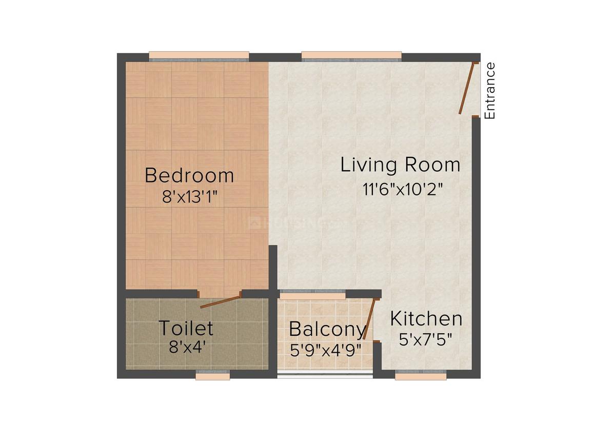 1 BHK Studio Apartment