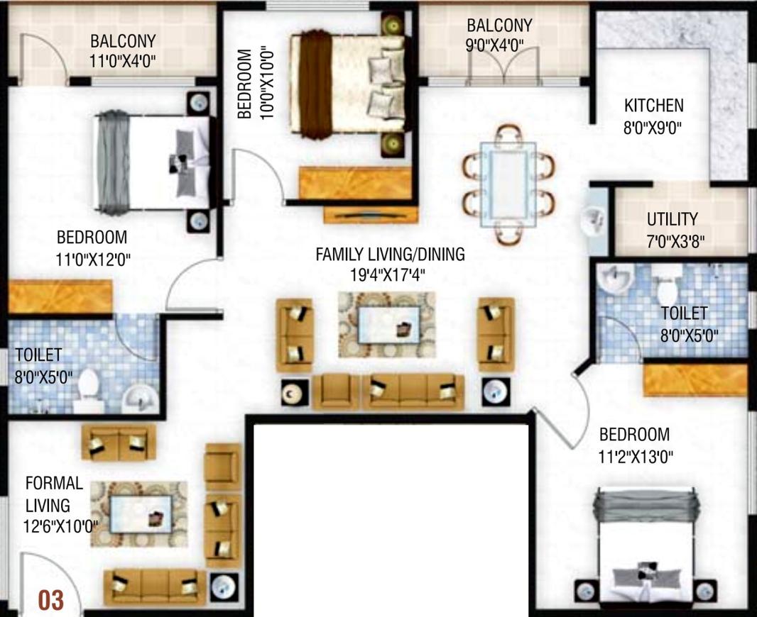 3 BHK Apartment