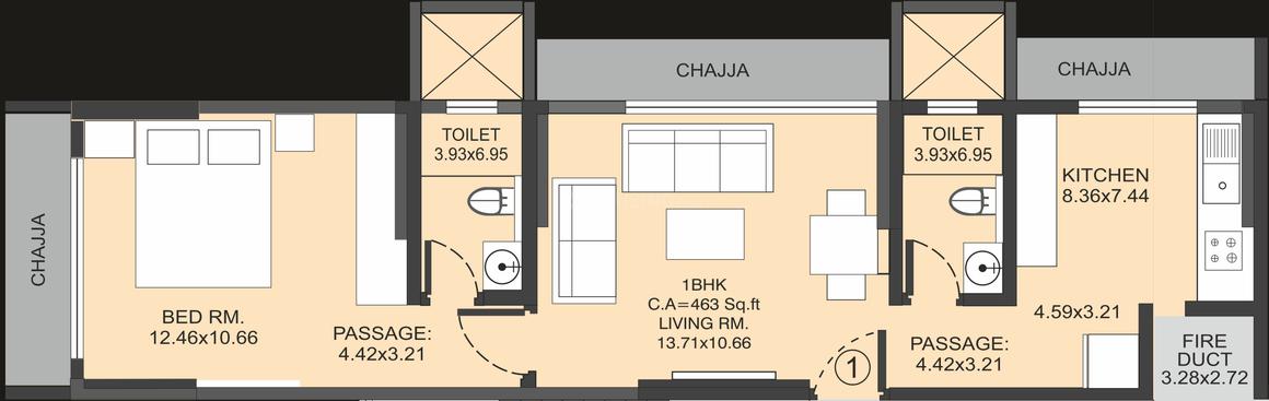 1 BHK Apartment