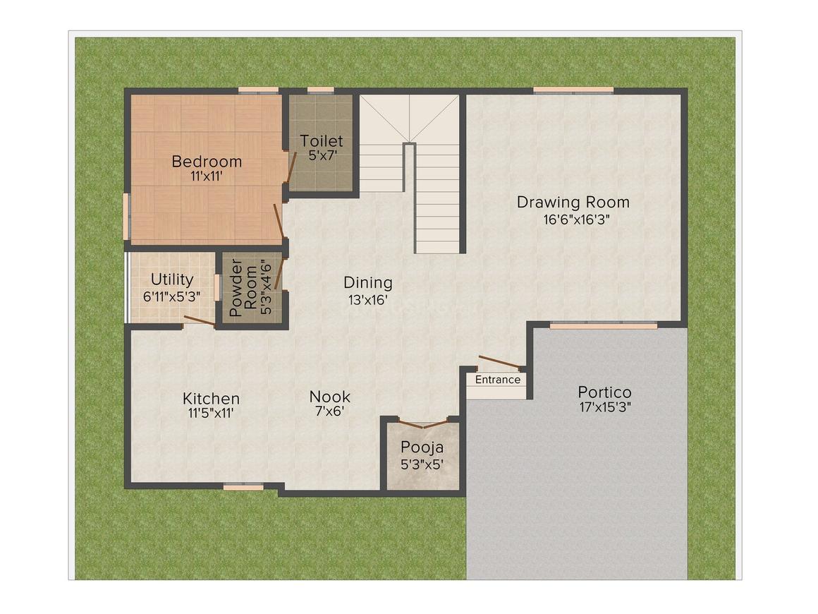 My Place Green Castle Villas Floor Plan Kompally, Hyderabad