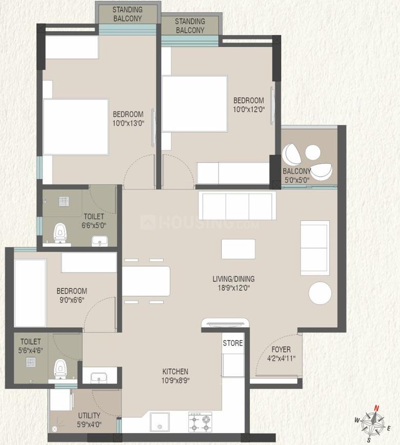 Everest Trinity Floor Plan Bhayli, Vadodara