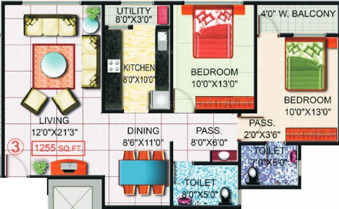 Sai Radha Pride Floor Plan Brahmagiri, Udupi