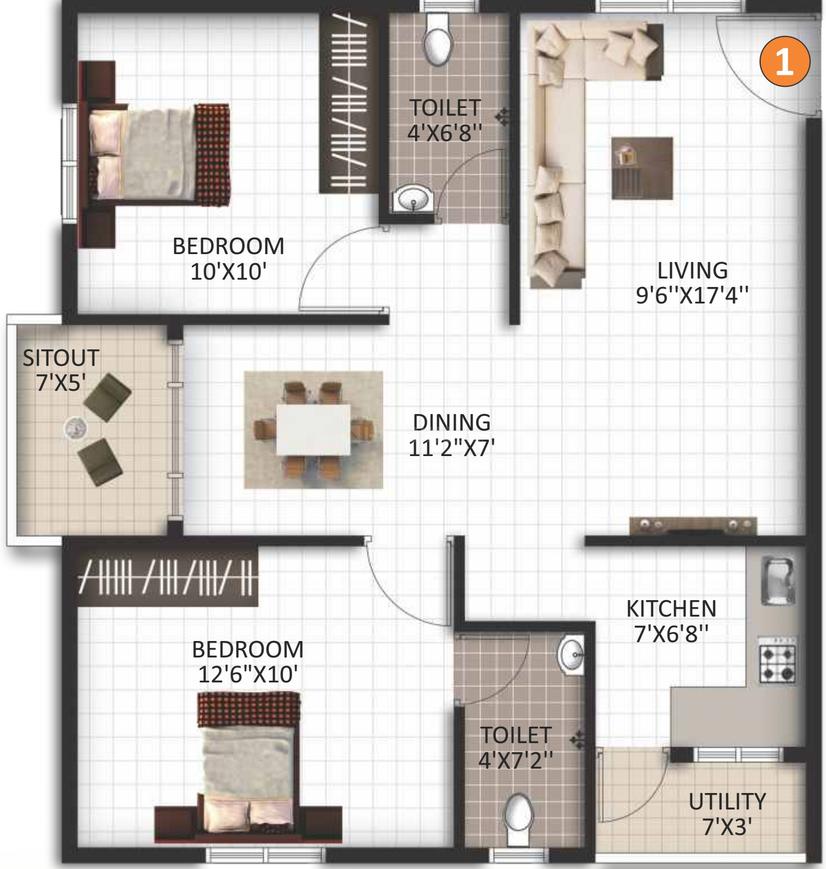 2 BHK Apartment