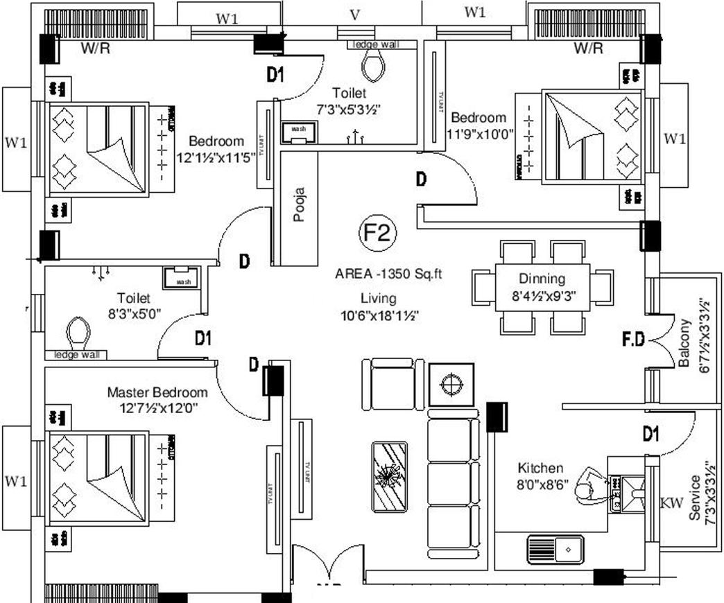 3 BHK Builder Floor