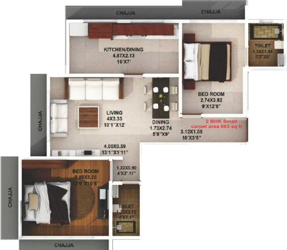 2 BHK Apartment