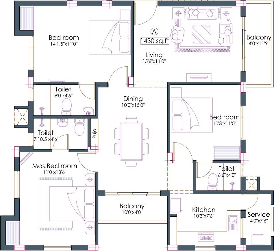 3 BHK Apartment