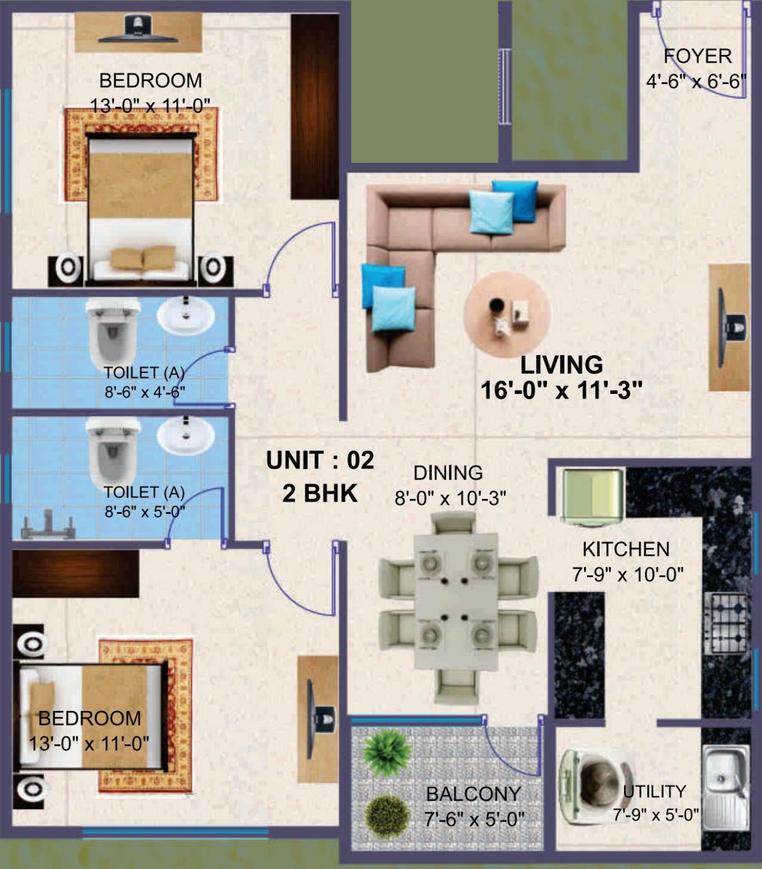 2 BHK Apartment