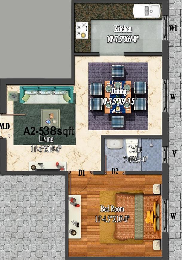 1 BHK Apartment