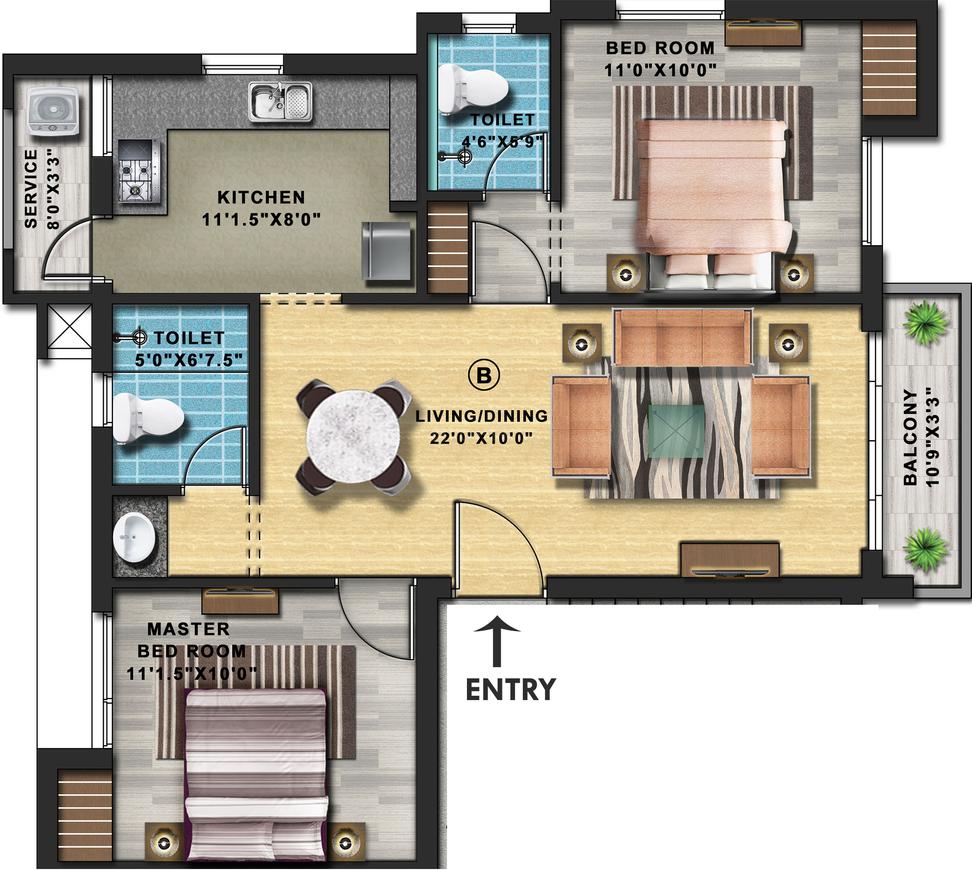 2 BHK Apartment