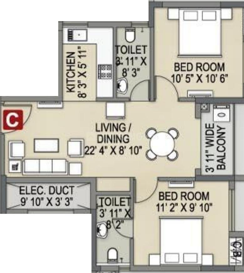 2 BHK Apartment