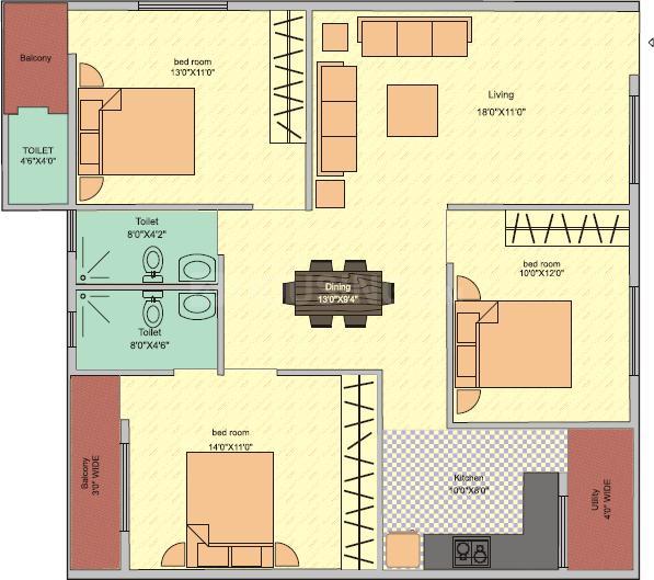 3 BHK Apartment