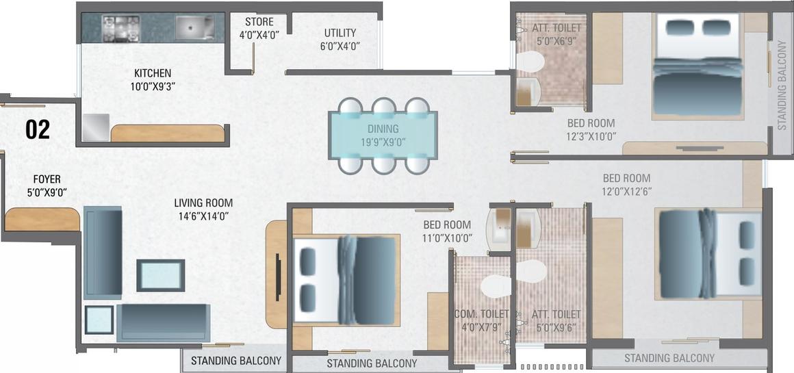 3 BHK Apartment
